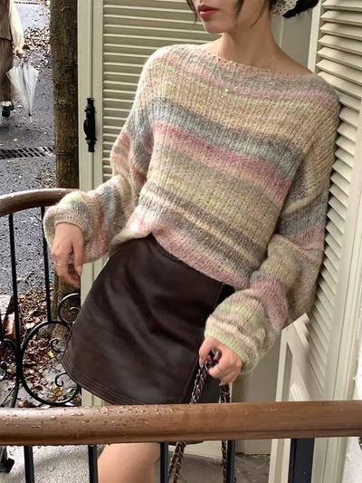 Sweater multicolor colores de otoño