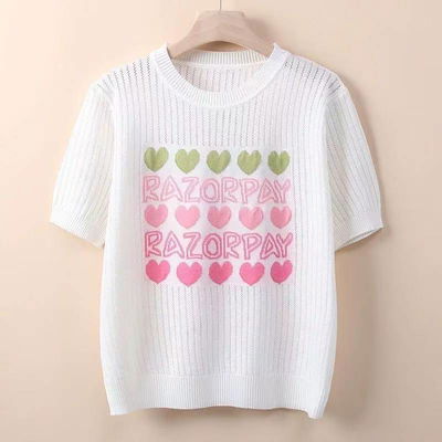 Blusa blanca multicolor 