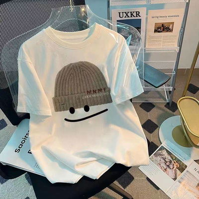 Remera blancs con caricaturas 