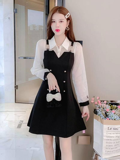 Vestido dos piezas falso chic
