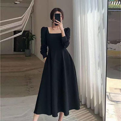 Vestido largo a la cintura con bolsillo