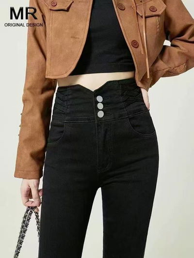 Jean tiro alto negro talle M