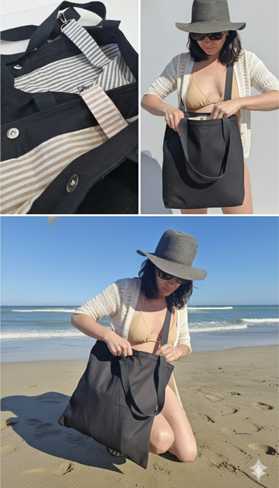 Bolso playero Black JESUSAS