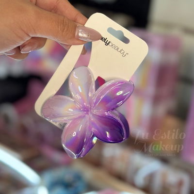 BROCHE HAWÁI PERLADO violeta