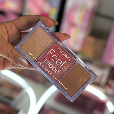 PALETA FEELS MOOD - blush e iluminador RUBY ROSE