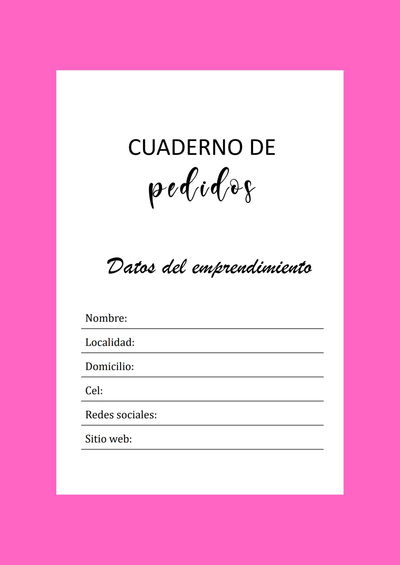 CUADERNO DE PEDIDOS