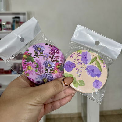 Espejo doble redondo de cartera