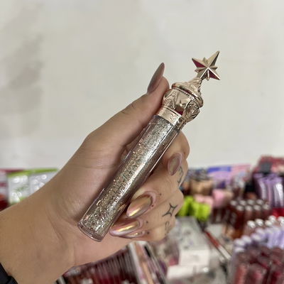 Delineador líquido glitter plateado