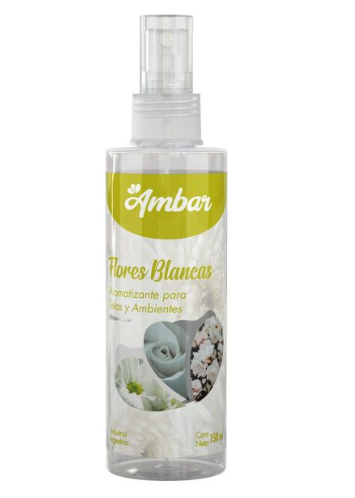 Aromatizante Textil Ambar Flores Blancas 150ml