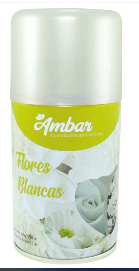 Aromatizante en Aerosol Ambar Flores Blancas 185g