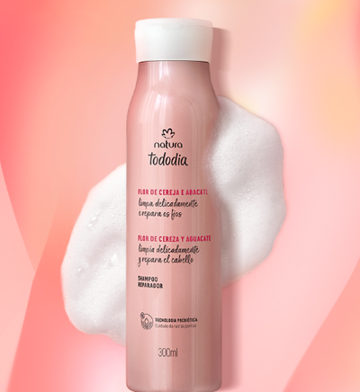 Shampoo reparador flor de cereza y palta Tododia 300 m