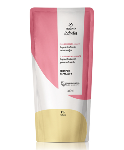 Repuesto Shampoo Reparador Tododia Flor de Cereza y Palta 300 ml
