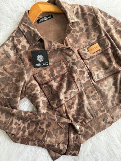 ONA SAEZ Chaqueta pana con lurex, frizada con bolsillos