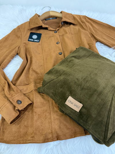 ONA SAEZ Blazer pana aterciopelado con bolsillos