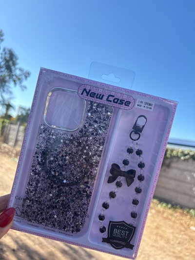 Case Magsafe+Colgante Negra