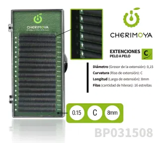 Pestañas peloxpelo Cherimoya  0.15C