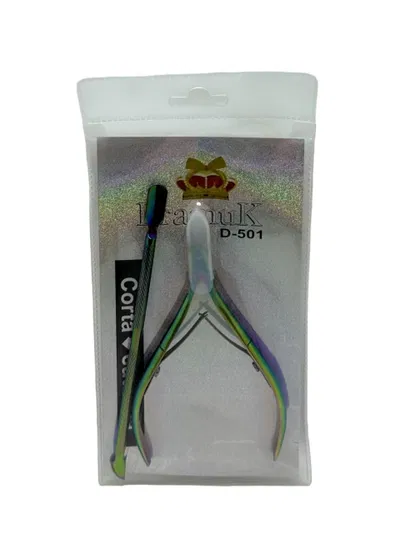 Alicate corta cuticulas+repujador tornasol