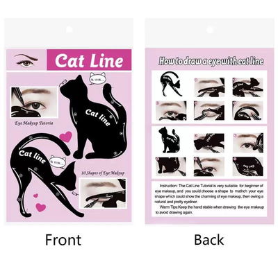 Plantilla de cejas cat line