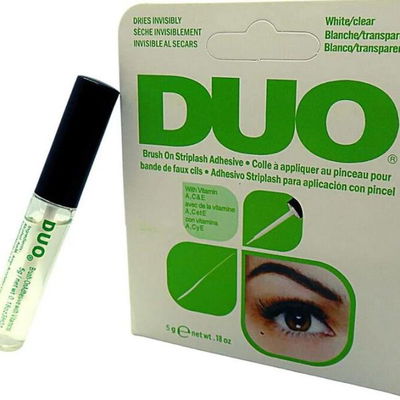 Pegamento de pestañas transparente duo