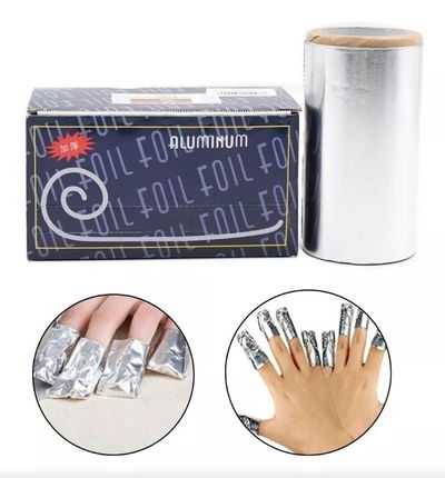 Papel aluminio para uñas