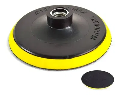 Backing Plate 5" Pulgadas Rígido Rosa M14 + Adaptador Taladro