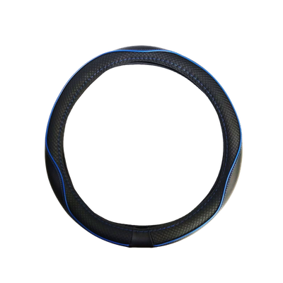 Cubre Volante Negro y Detalles Azules 38cm