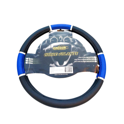 Cubre Volante Negro y Azul 38cm