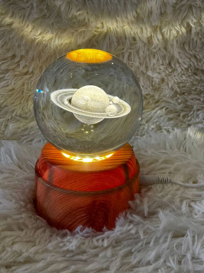 Lampara Giratoria Saturno 8cm