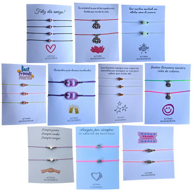 Combo X10 Pulseras Para Compartir Amigos 3