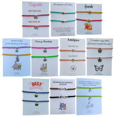 Combo X10 Pulseras Para Compartir Amigos 1