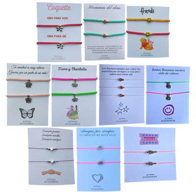 Combo X10 Pulseras Para Compartir Amigos 2