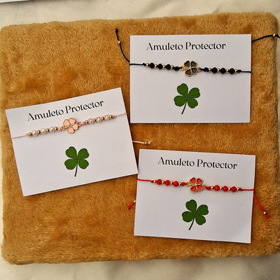 Pulseras Amuleto Trébol 