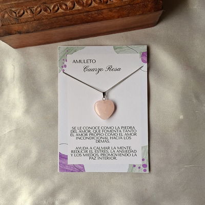 Corazón Cuarzo Rosa Grande