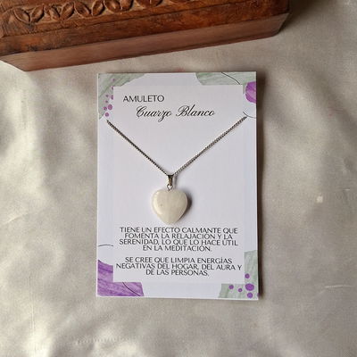 Corazón Cuarzo Blanco Grande