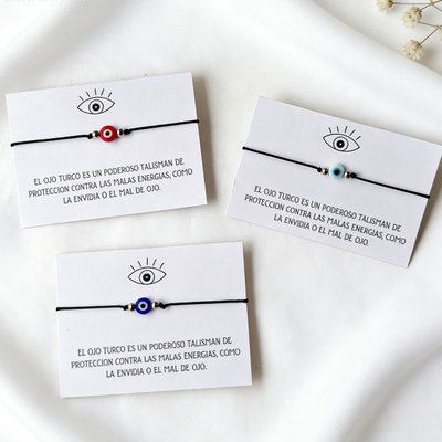Pulseras Amuleto Ojo Turco Negras