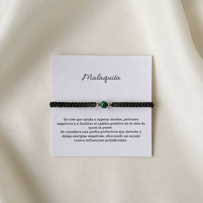 Pulsera Esferas Malaquita 