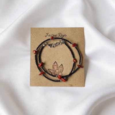 Collares Escallas Jaspe Rojo 