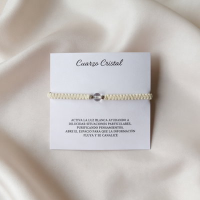 Pulsera Esferas Cuarzo Cristal 