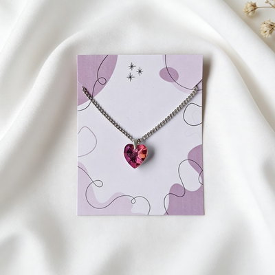Cadena Corazón Rosa
