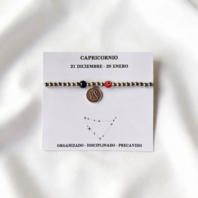 Pulsera Capricornio - Onix Negro 