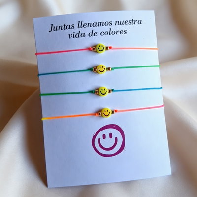 Pulseras Caritas Multicolores 