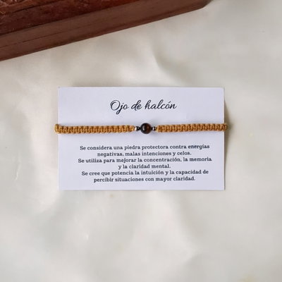 Pulsera Esferas Ojo De Halcón 