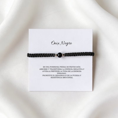 Pulsera Esferas Onix Negro 