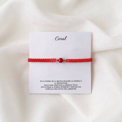 Pulsera Esferas Coral