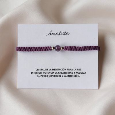 Pulsera Esferas Amatista 