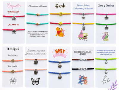 Combo X10 Pulseras Para Compartir Amigos 1