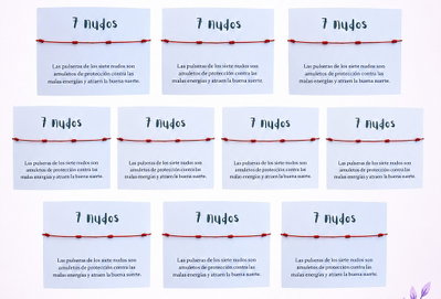 Combo X10 Pulseras 7 Nudos