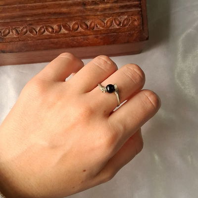 Anillo Alpaca Onix Negro 