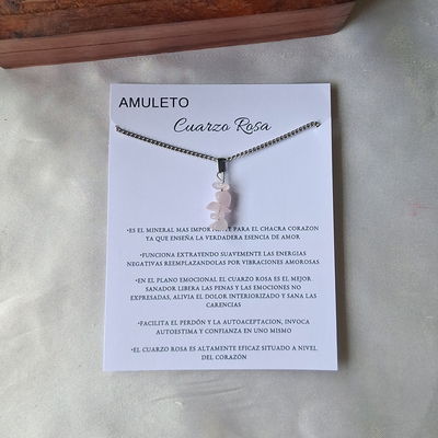 Amuleto Cuarzo Rosa 