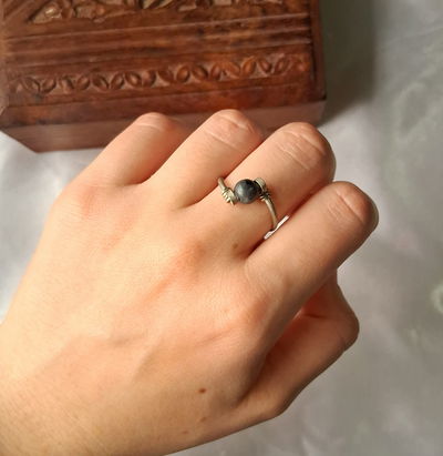 Anillo Alpaca Labradorita 